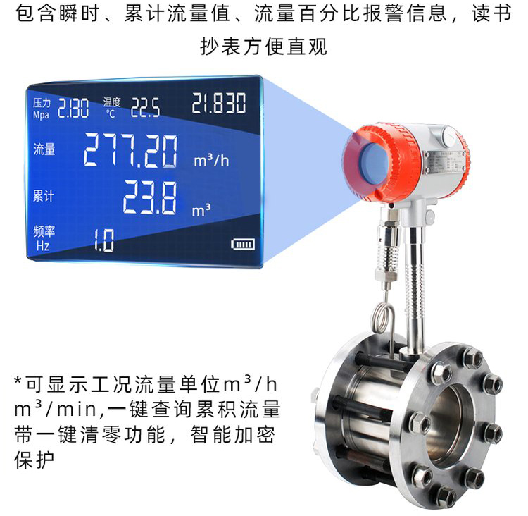 dn65蒸汽流量计液晶显示图