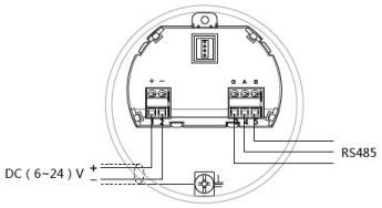 雷达液位计24V RS485/Modbus接线图