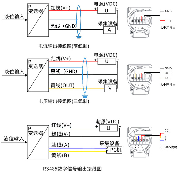 热水投入液位计接线方式图